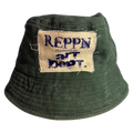 REPPN - ART DEPT. Distressed Patch Bucket Hat - Forest Green
