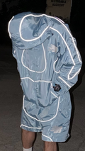 REPPN - Sky Blue Reflective Piping Windbreaker Jacket & Shorts Set