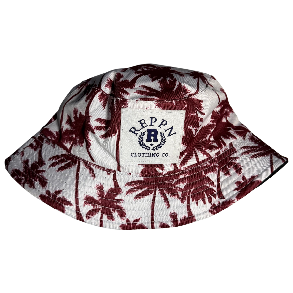 REPPN - Tropical Vacation Bucket Hat - Palms Maroon