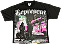REPPN - Men’s Heavyweight full front graphic tee - Black