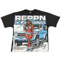 REPPN - Men’s Summer Collection Full front print graphic t-shirt Black