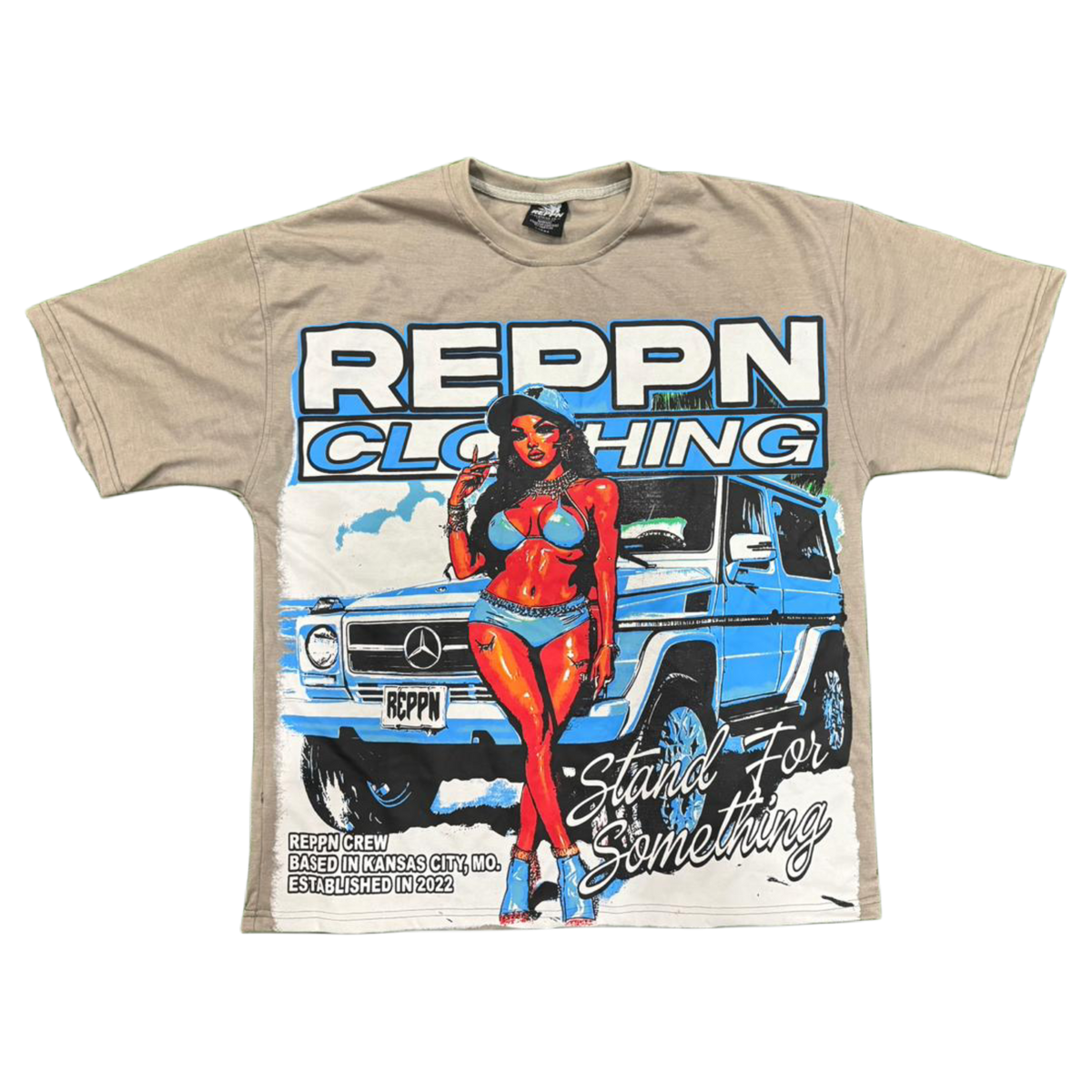 REPPN - Men’s Summer Collection Full front graphic t-shirt Gray