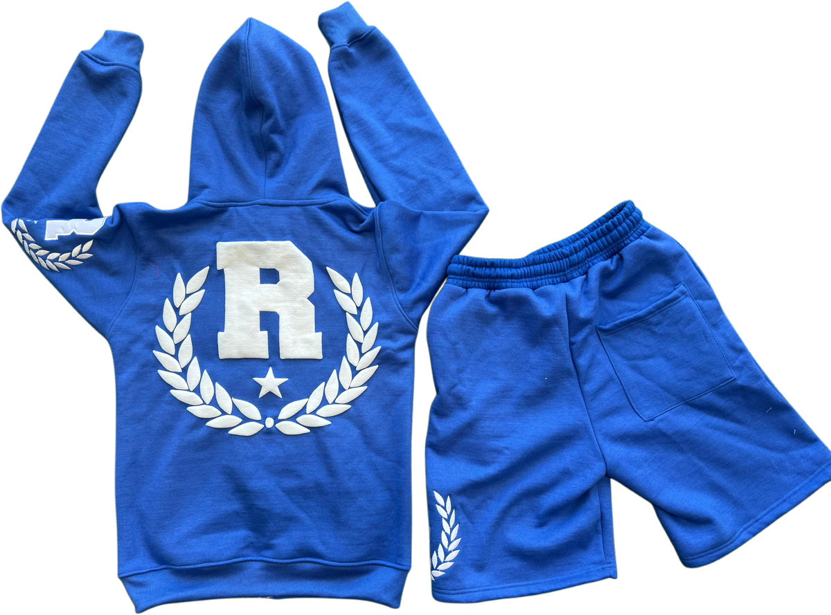 REPPN - Heavyweight Hoodie & Sweatshorts Set - Royal Blue