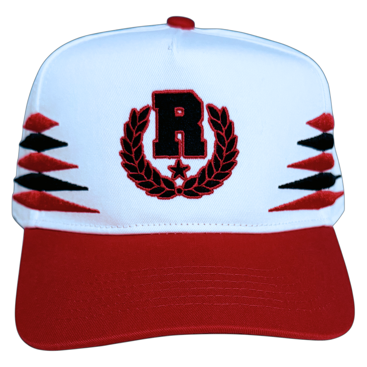 REPPN - Retro Style SnapBack EmbroideredHat - White/Red/Black