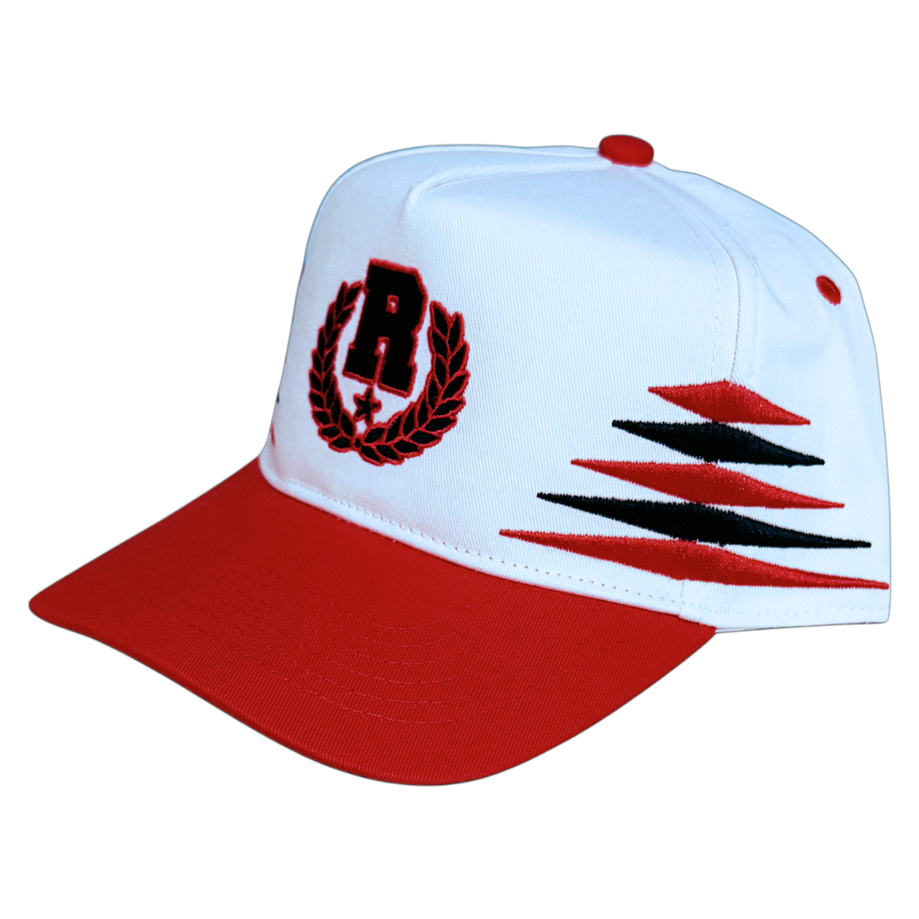 REPPN - Retro Style SnapBack EmbroideredHat - White/Red/Black