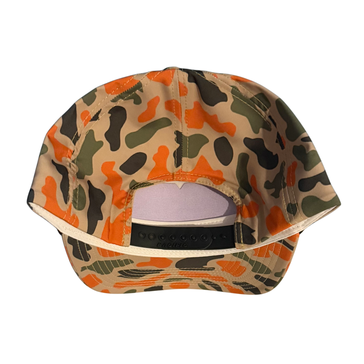 REPPN - Orange Camo Leather Patch SnapBack Hat